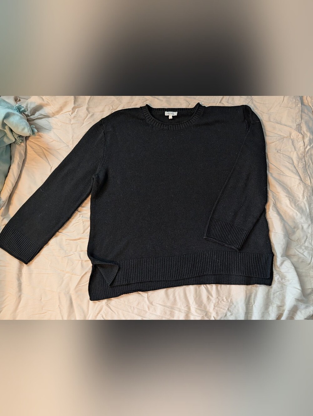 Ella Moss Black Crewneck Sweater